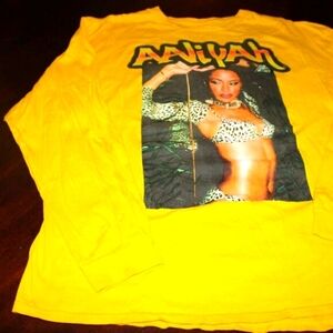 Aaliyah Music Tee | Long Sleeve | Size XL | Y2K Style